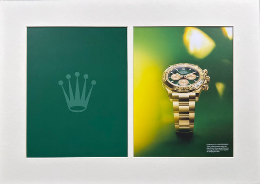 Rolex - The Crown & Daytona Green Dial - Orijinal Dönem Reklamıdır (Sonradan Baskı Degildir)