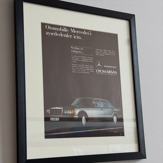 Otomobille Mercedes’i Ayırt Edenler İçin W126. Orijinal Türkiye Dönem Reklamıdır (Sonradan Baskı Değildir)