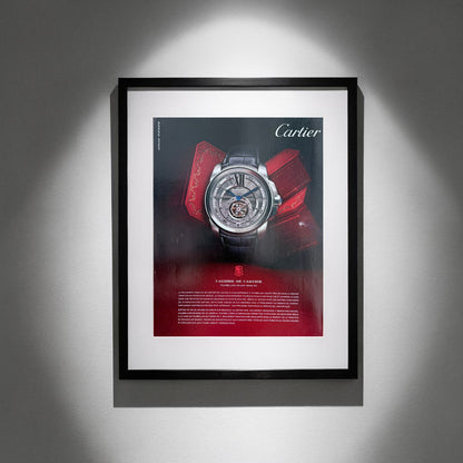Cartier Calibre de Cartier Tourbillon. Orijinal Dönem Reklamıdır (Sonradan Baskı Değildir).