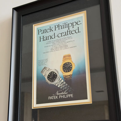 Patek Philippe. Hand-Crafted. Orijinal Dönem Reklamıdır (Sonradan Baskı Değildir)