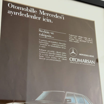 Otomobille Mercedes’i Ayırt Edenler İçin W126. Orijinal Türkiye Dönem Reklamıdır (Sonradan Baskı Değildir)