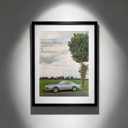 Ferrari 250 GT – Pininfarina’nın Zarafeti  1964 Orijinal Dönem Reklamıdır (Sonradan Baskı Değildir).