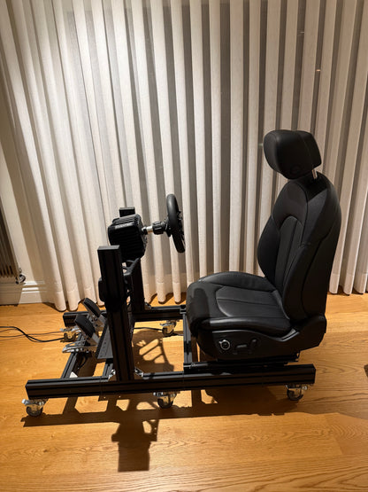 Gerçek otomobil koltuğu + Fanatec + tam ayarlı simülasyon seti