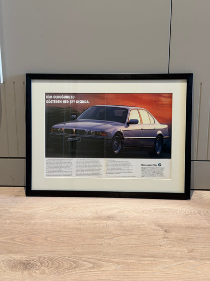Bmw E38 7 Serisi. Orijinal Türkiye Dönem Reklamıdır (Sonradan Baskı Değildir)