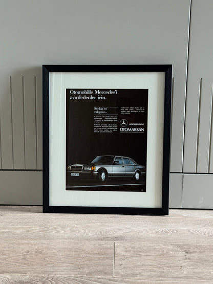 Otomobille Mercedes’i Ayırt Edenler İçin W126. Orijinal Türkiye Dönem Reklamıdır (Sonradan Baskı Değildir)