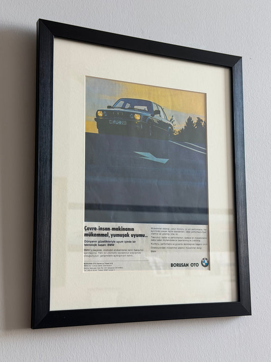 BMW E30.  Vintage Orijinal Türkiye Dönem Reklamıdır (Sonradan Baskı Değildir)