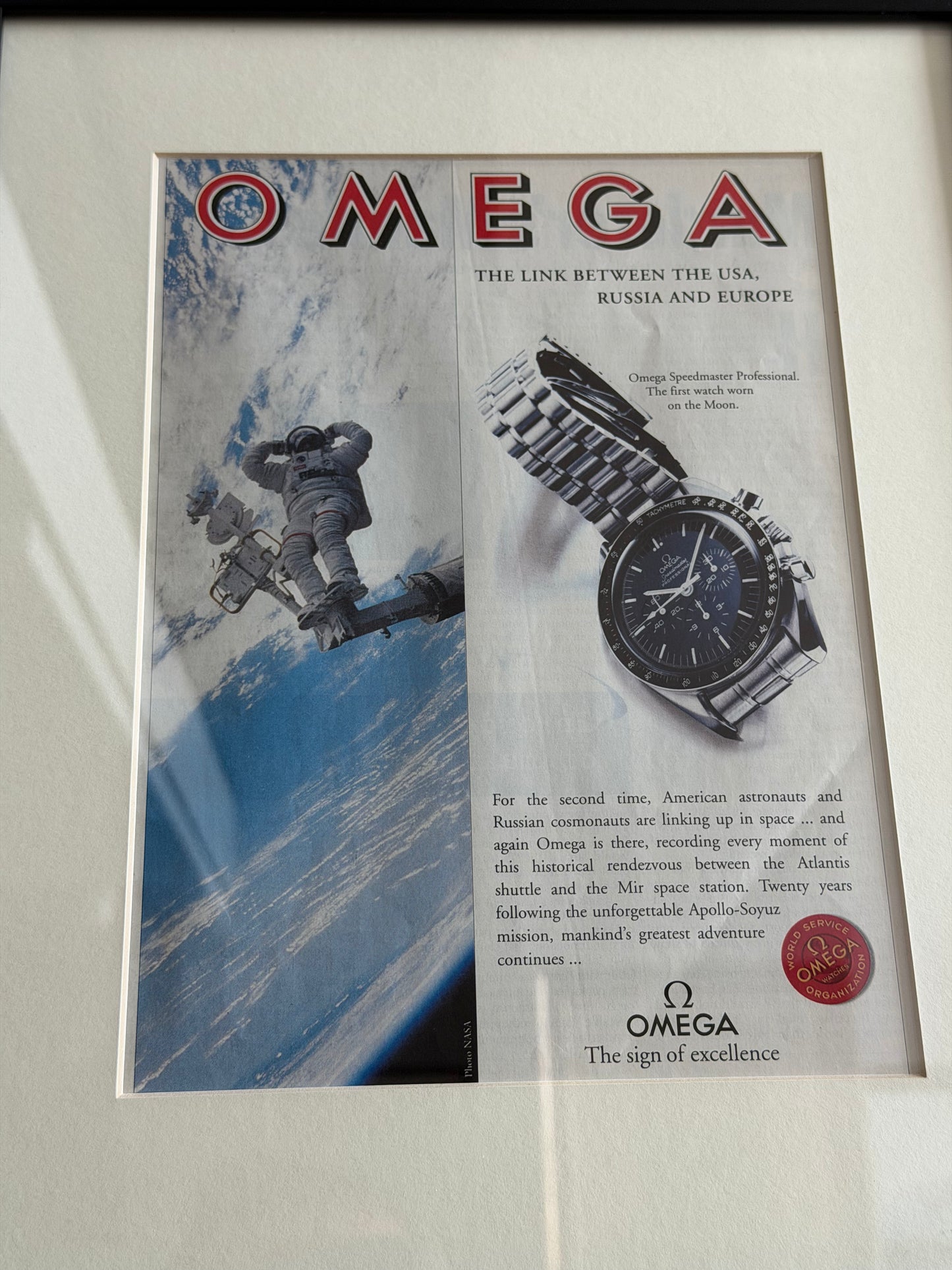 Omega Speedmaster Professionel Moonwatch Vintage Reklamı