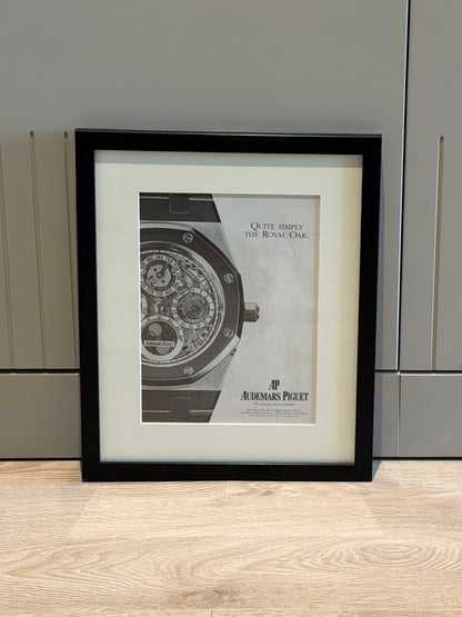 Audemars Piguet Royal Oak.  Siyah Beyaz Vintage Orijinal Dönem Reklamıdır (Sonradan Baskı Değildir)