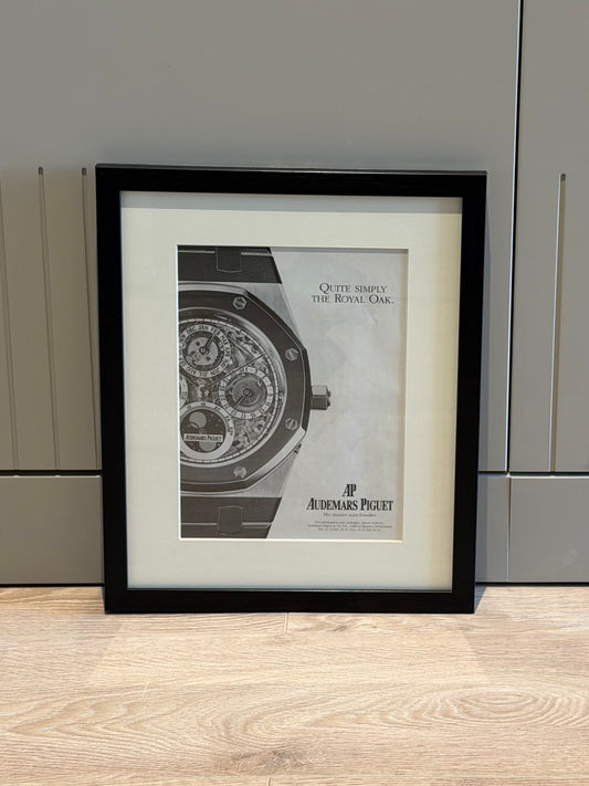 Audemars Piguet Orijinal Siyah Beyaz Vintage Reklam