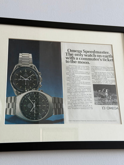 Omega Speedmaster Moonwatch & MK II.  Neo-Vintage Orijinal Dönem Reklamıdır (Sonradan Baskı Değildir)