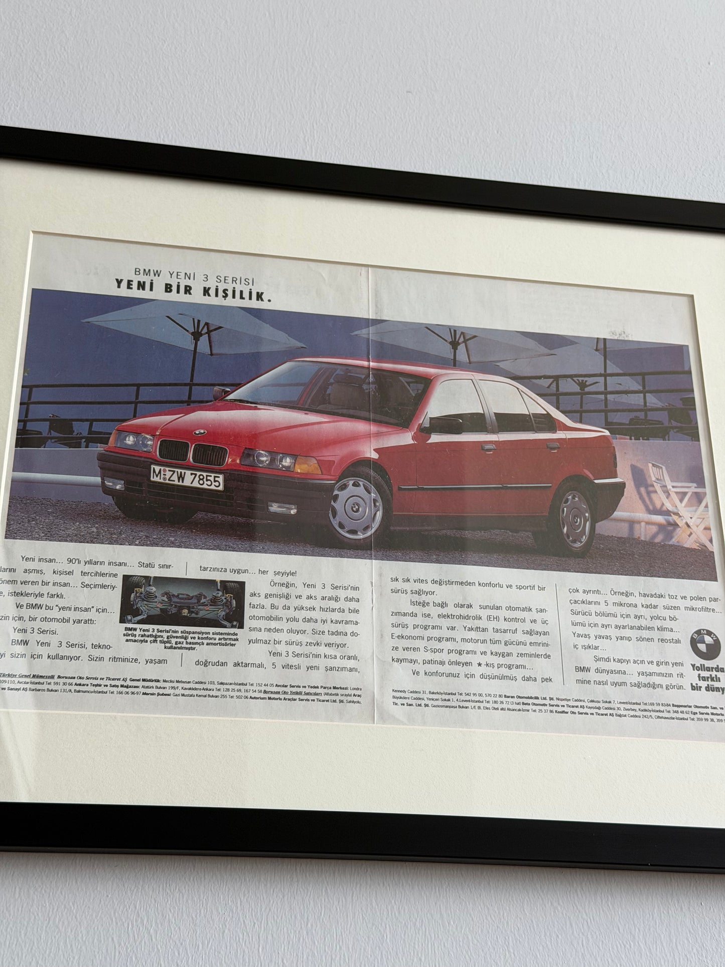 BMW E36 3 Serisi Orijinal Türkiye Lansmanı Neo-Vintage Reklamı