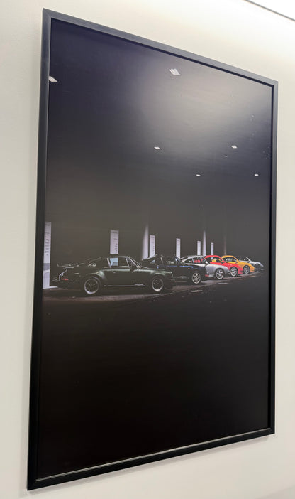 Porsche 911 Turbo jenerasyonları tek bir karede. Orjinal Üretici Görseli.