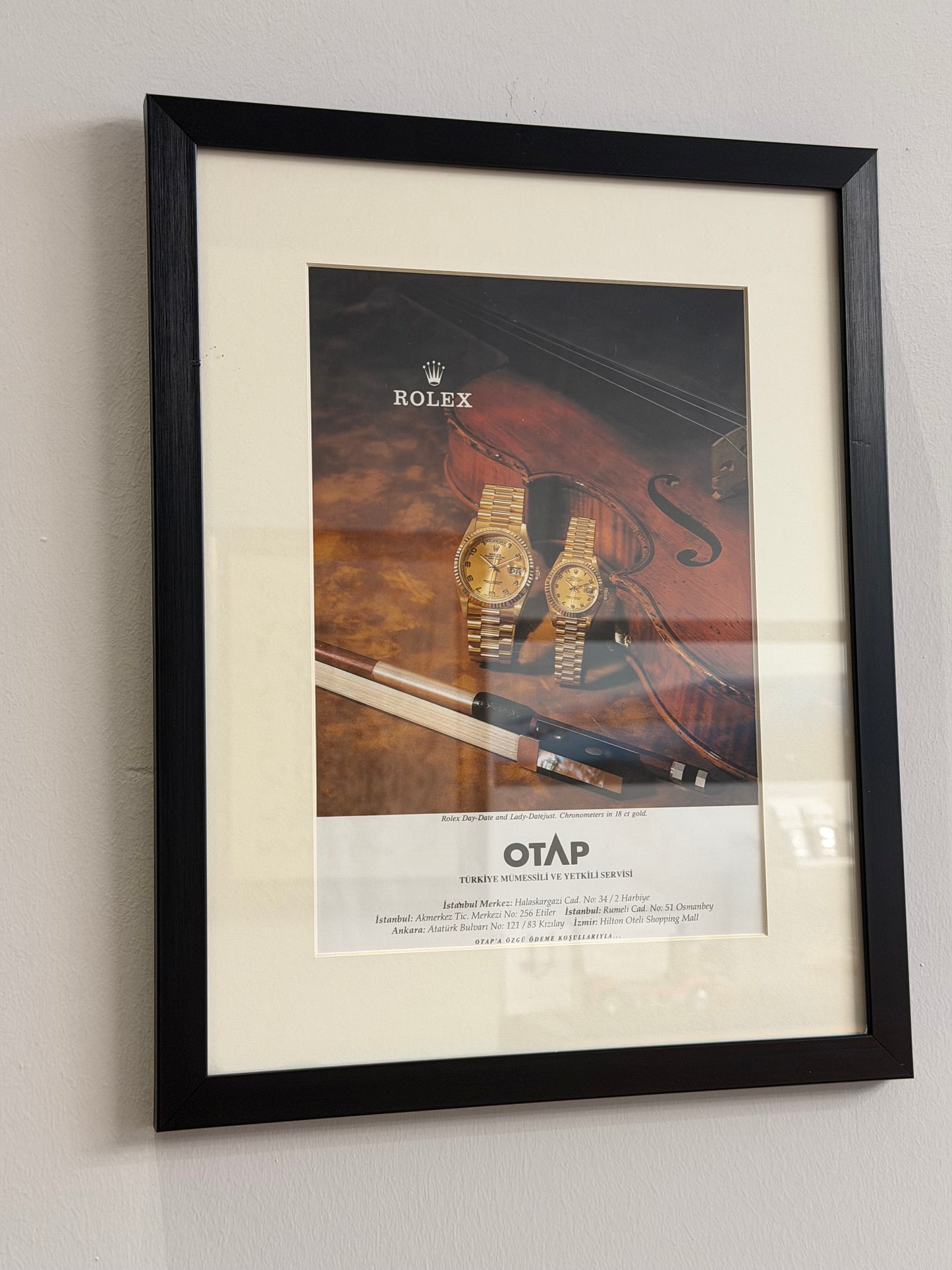 Rolex Otap Orijinal Dergi Reklamı