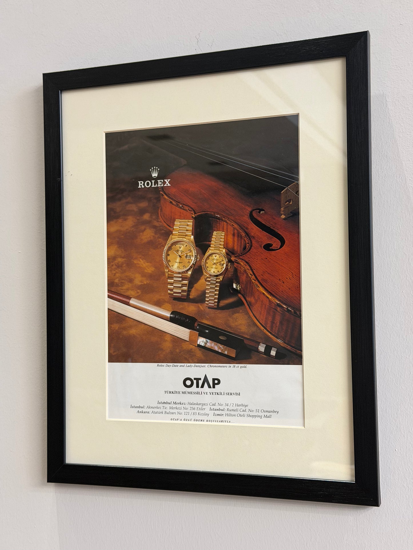 Rolex Otap Orijinal Dergi Reklamı