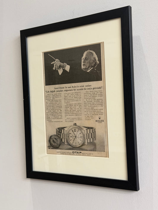 Rolex Day Date 1980ler. Türkiye Orijinal Dönem Reklamıdır (Sonradan Baskı Değildir)