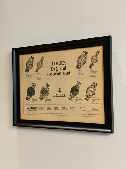 Rolex değerini koruyan saat... Orijinal Türkiye Dönem Reklamıdır (Sonradan Baskı Değildir)