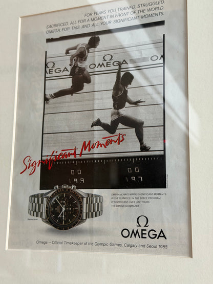 Omega Speedmaster 'Significant Moments'. Orijinal Dönem Reklamıdır (Sonradan Baskı Değildir)