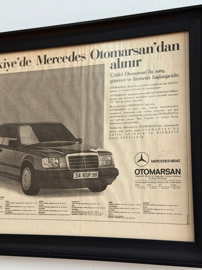 Mercedes Otomarsan Vintage Orijinal Türkiye Dönem Reklamıdır (Sonradan Baskı Değildir)