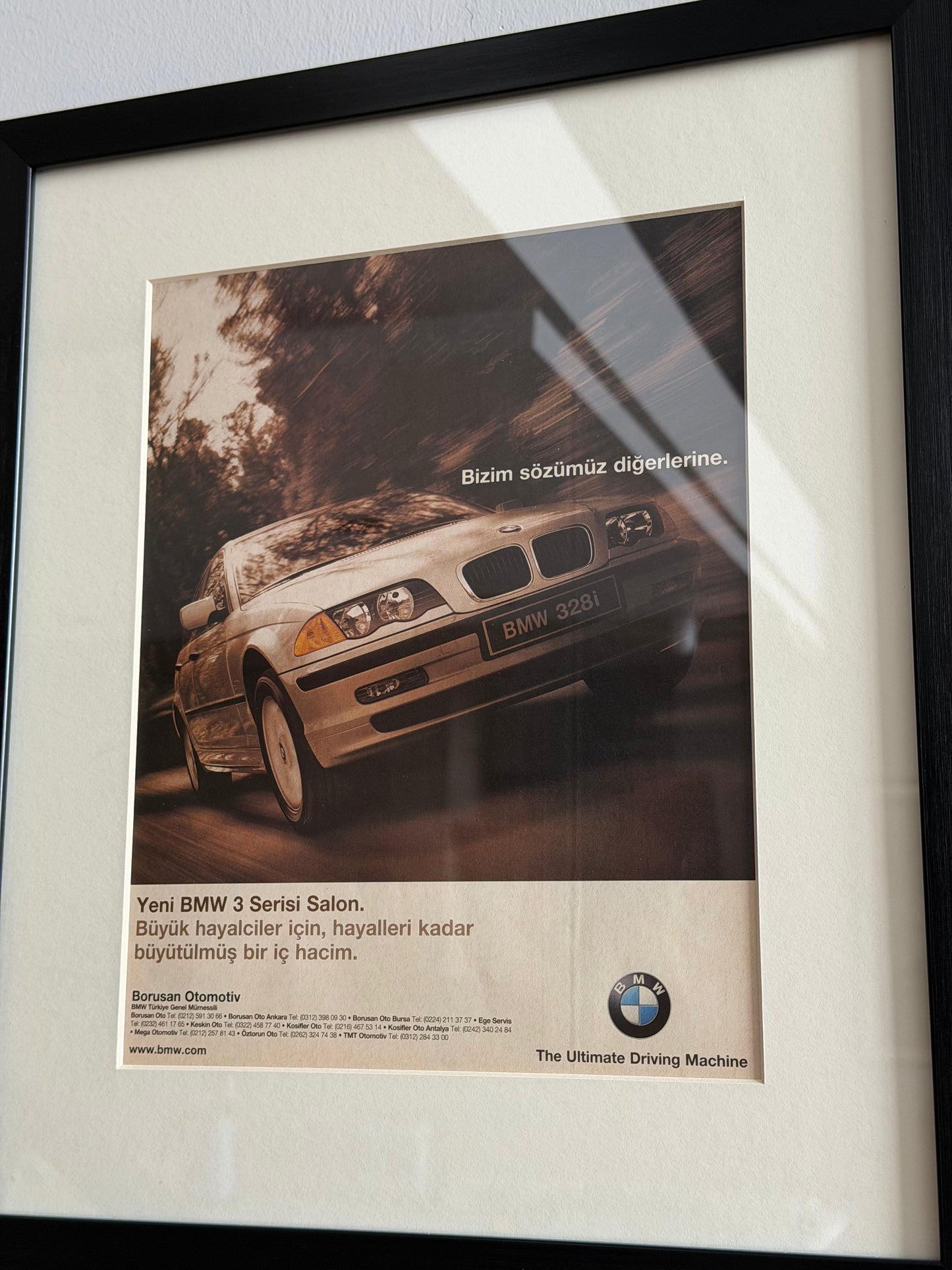 BMW E46 “Bizim sözümüz diğerlerine.” Orijinal Türkiye Dönem Reklamıdır (Sonradan Baskı Değildir)
