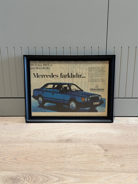 Mercedes Otomarsan Mercedes Farklıdır.. Vintage Gazete Reklamı