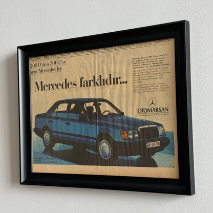 Mercedes Otomarsan Mercedes Farklıdır. Orijinal Türkiye Dönem Reklamıdır (Sonradan Baskı Değildir)