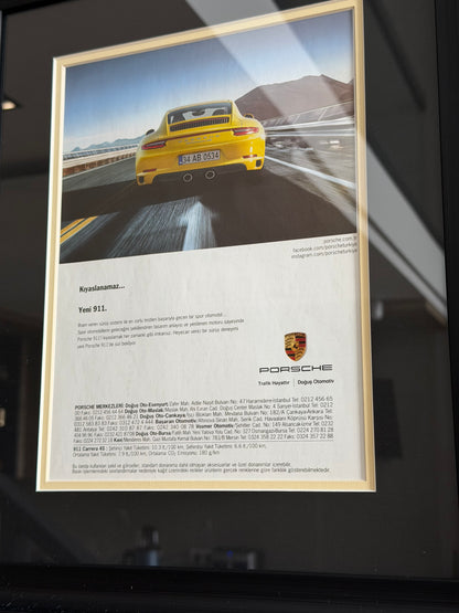 Porsche 911 Endüstriyel Tasarım İkonu. Orijinal Türkiye Dönem Reklamıdır (Sonradan Baskı Değildir)