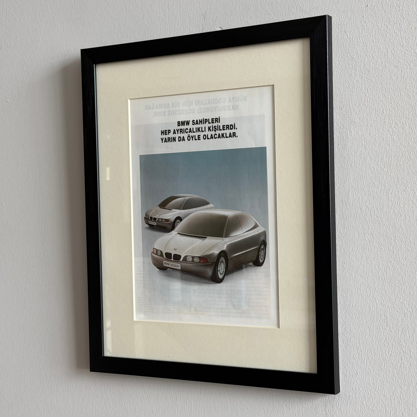 BMW Futuristik Reklamı. Orijinal Türkiye Dönem Reklamıdır (Sonradan Baskı Değildir)