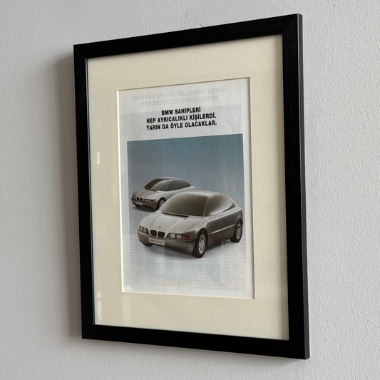 BMW Futuristik Reklamı. Orijinal Türkiye Dönem Reklamıdır (Sonradan Baskı Değildir)