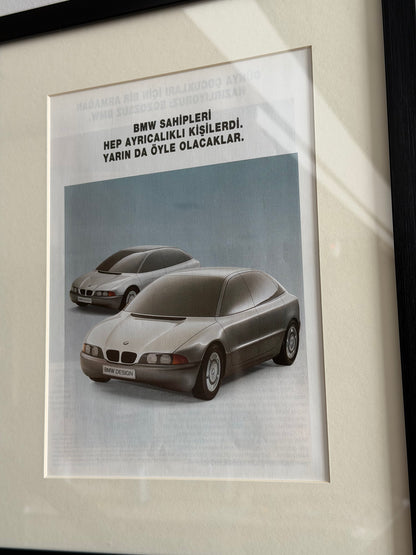 BMW Futuristik Reklamı. Orijinal Türkiye Dönem Reklamıdır (Sonradan Baskı Değildir)