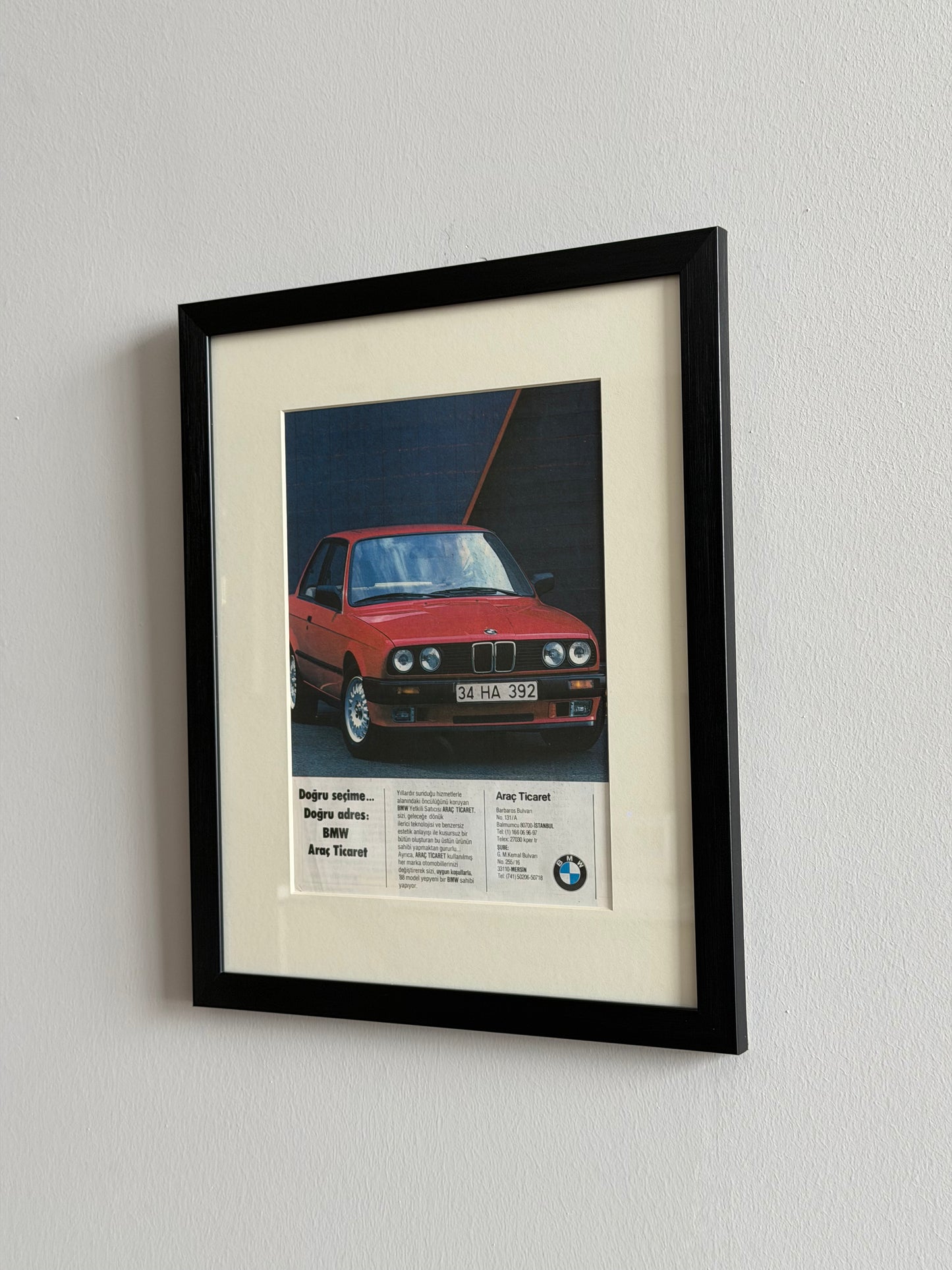 BMW E30 Araç Oto Orijinal Reklamı Türkiye Otomotiv Hafızasından