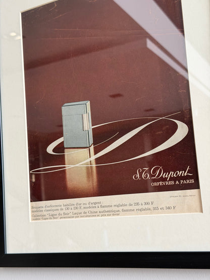 S.T. Dupont  Orijinal Dönem Reklamı. Orijinal Dönem Reklamıdır (Sonradan Baskı Değildir)