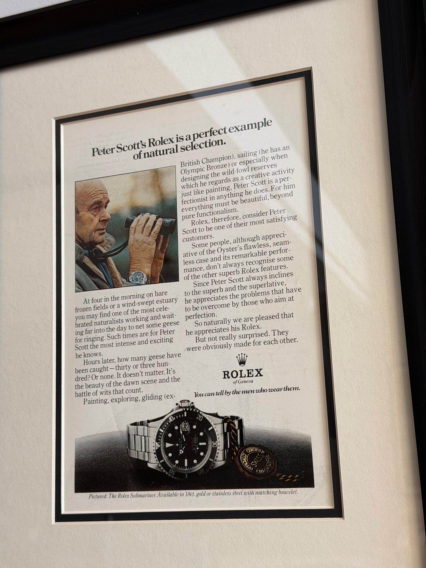 Rolex Submariner Neo Vintage Orijinal Dönem Reklamıdır (Sonradan Baskı Değildir)
