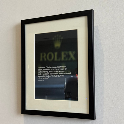Rolex x Formula 1 Excellence. Orijinal Dönem Reklamıdır (Sonradan Baskı Değildir)