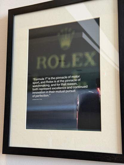Rolex x Formula 1 Excellence. Orijinal Dönem Reklamıdır (Sonradan Baskı Değildir)