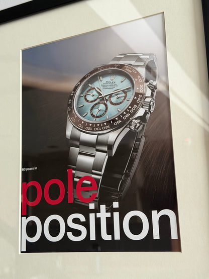 Rolex Daytona - Platona Pole Position. Orijinal Dönem Reklamıdır (Sonradan Baskı Değildir)