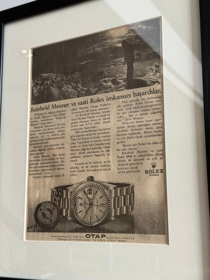 Rolex Daydate Everest.  Türkiye Dönem Reklamı | OTAP | Orijinal Dönem Reklamıdır (Sonradan Baskı Değildir)