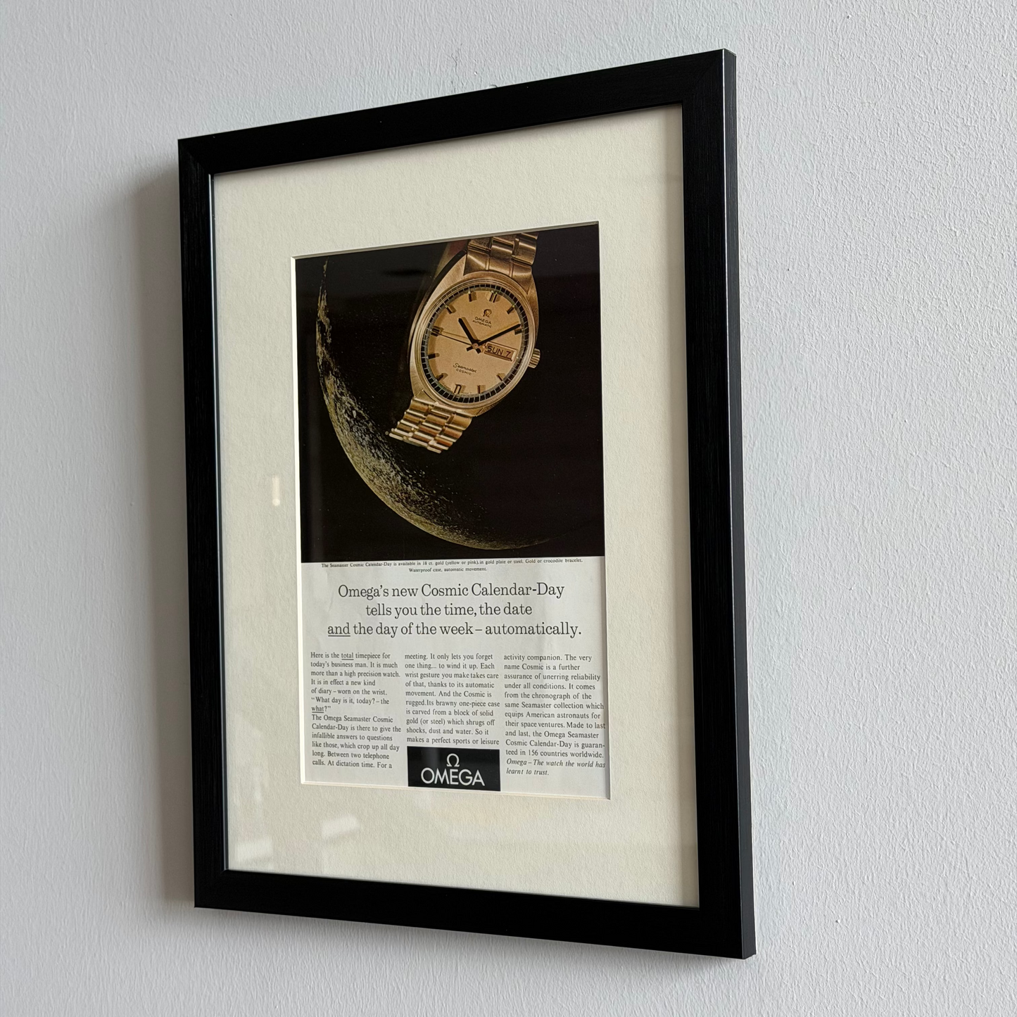 OMEGA Seamaster Cosmic Calendar Day Orijinal Dönem Reklamıdır (Sonradan Baskı Değildir)