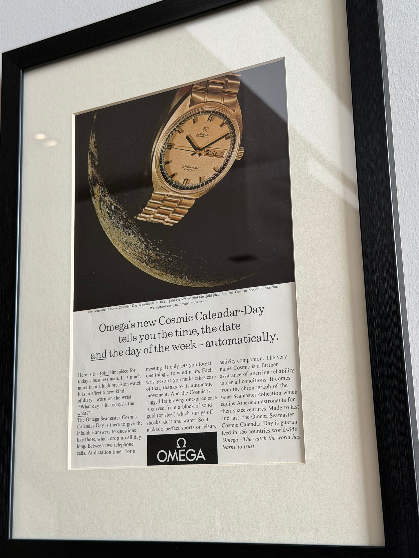 OMEGA Seamaster Cosmic Calendar Day Orijinal Dönem Reklamıdır (Sonradan Baskı Değildir)