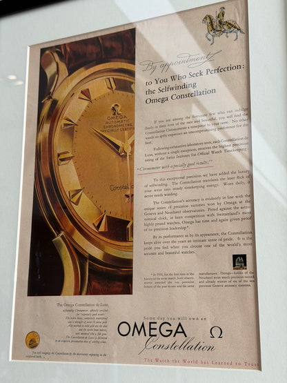 OMEGA Constellation De Luxe 1957 Orijinal Dönem Reklamıdır (Sonradan Baskı Değildir)