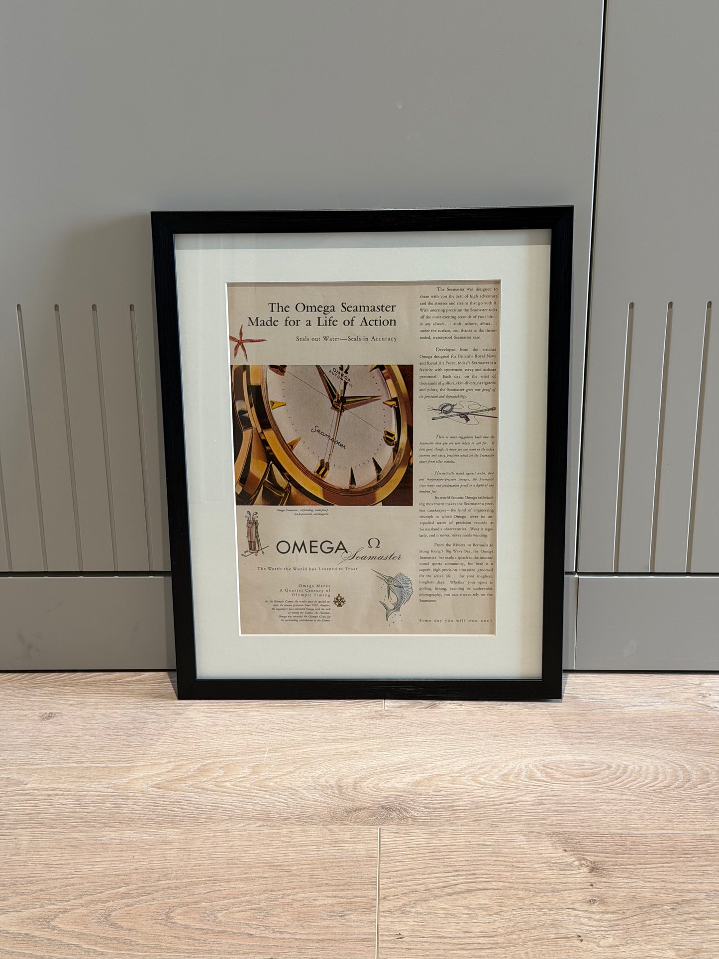 Omega Seamaster  "Made for a Life of Action" Vintage Reklamı