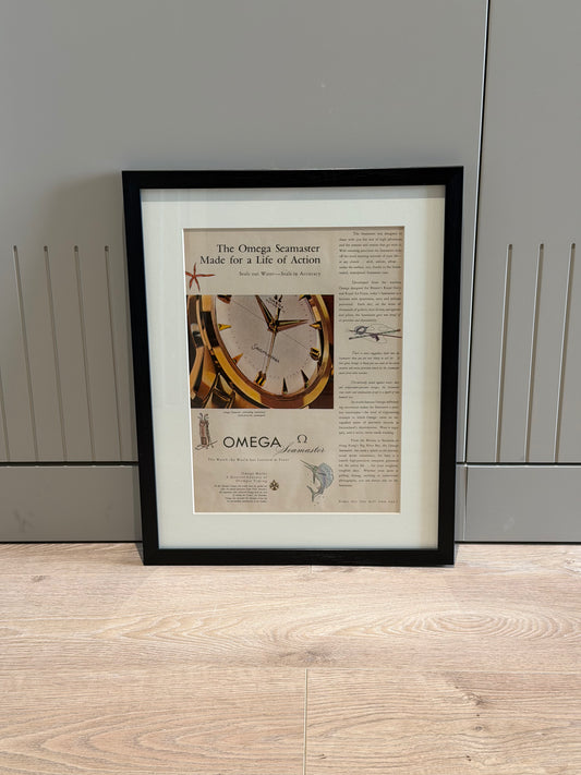 Omega Seamaster  "Made for a Life of Action" Vintage Reklamı