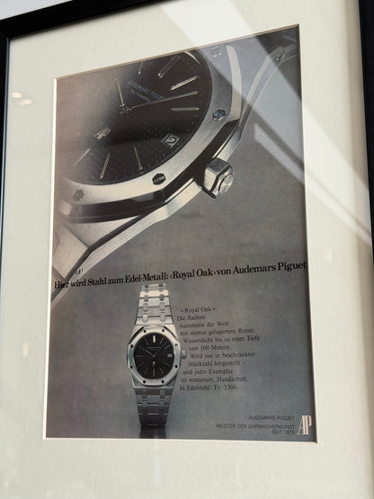 Audemars Piguet Royal Oak 1970 Vintage Orijinal Dönem Reklamıdır (Sonradan Baskı Değildir)