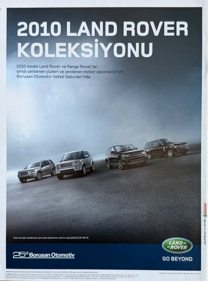 Land Rover – “2010 Koleksiyonu” Orijinal Türkiye Reklam Sayfasıdır (Sonradan Baskı Değildir).