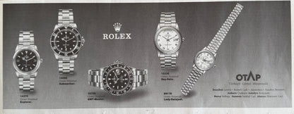 Rolex Koleksiyonu “Perpetual Icons” 1997 Orijinal Türkiye Dönem Reklamıdır (Sonradan Baskı Değildir).