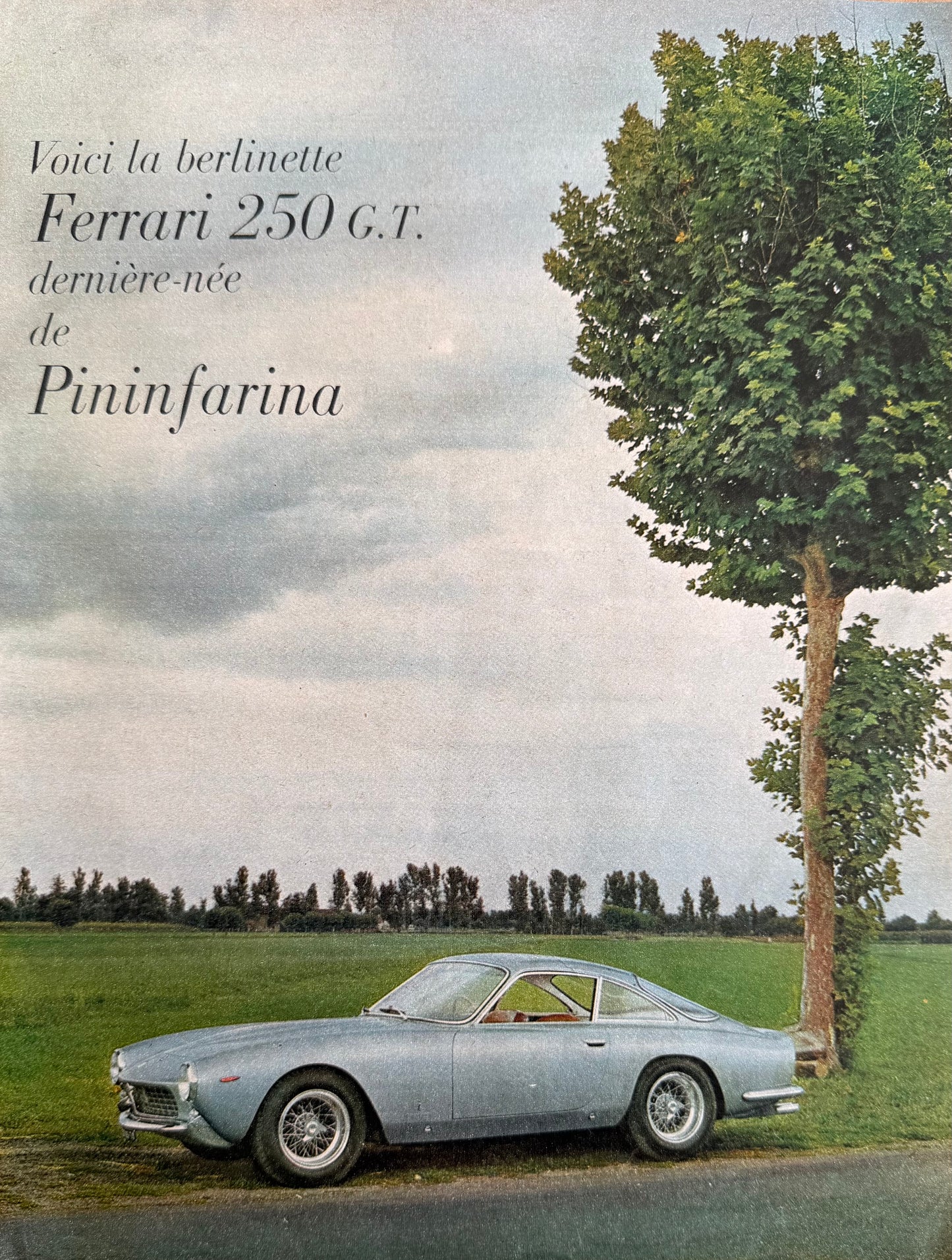 Ferrari 250 GT – Pininfarina’nın Zarafeti  1964 Orijinal Dönem Reklamıdır (Sonradan Baskı Değildir).