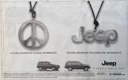 Jeep – “Cherokee Limited & Grand Cherokee” 1997 Orijinal Türkiye Reklam Sayfasıdır (Sonradan Baskı Değildir).