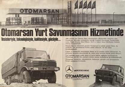Otomarsan – “Yurt Savunmasının Hizmetinde” 1987 Orijinal Türkiye Reklam Sayfasıdır (Sonradan Baskı Değildir).