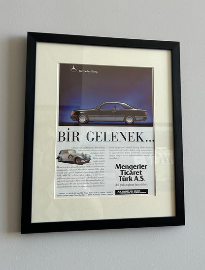 Mercedes C124 Bir Gelenek... Orijinal Türkiye Dönem Reklamıdır (Sonradan Baskı Değildir)