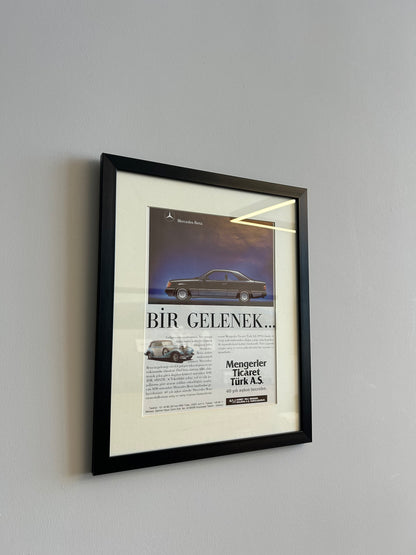 Mercedes C124 Bir Gelenek... Orijinal Türkiye Dönem Reklamıdır (Sonradan Baskı Değildir)