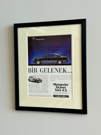 Mercedes C124 Bir Gelenek... Orijinal Türkiye Dönem Reklamıdır (Sonradan Baskı Değildir)